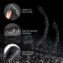 Yourkar 2 PCS Steering Wheel Cover, 15 Inches Crystal Diamond Bling Cover for Auto Steering Wheels, Safety Non-Slip Universal Fit Sparkly Steering Wheel Cover, Car Accessories (Black)