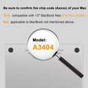 Ultra Thin Case Compatible with MacBook Neo 13 inch A18 Pro A3404 [Matching Mac's Color], 2026 Release, Matte Crystal Hard Cover for Mac Book Neo 13", Silver Transparent