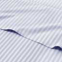 Sky Blue and White Striped Sheets - 1 Flat & 1 Fitted Sheet & 2 Pillowcases w/ Deep Pockets - Comfy, Wrinkle & Fade Free - Soft, Breathable and Cooling - Pinstripe Patterned Bedding - Queen Size