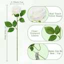 Waipfaru 50 Pcs White Roses Artificial Flowers Bulk, Real Touch Velvet Roses with Wrapping Paper, Fake Flowers for Wedding Centerpieces Bridal Bouquet Valentines Mothers Day Decor