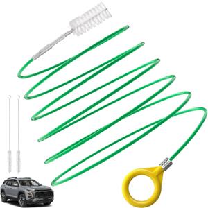 Auto Sunroof Cleaning Tool, 120 Inch Flexible Pipe Brush, 2PCS Tube Cleaning Brushes for Car Sunroof, Windshield Wiper Drain Hole