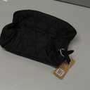 BAGSMART Makeup Bag, Travel Cosmetic Bag, Puffy Padded Make Up Bag for Women, Makeup Organizer Case, Wide-open Pouch Purse, Travel Essentials, Toiletries Accessories Brushes, Black