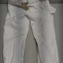 Hybrid & Company Women's Ultra Stretch Mid Rise Skinny Capri Pants with Pockets, White, XS