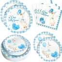 180PCS One Silly Goose Party Supplies Serve 60,Goose Theme Paper Plates and Napkins Kit for Baby Shower Birthday Party Decorations