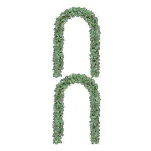 Eucalyptus Garland,Artificial Eucalyptus Leaves Table Greenery Garland Wreath Vines for Wedding Party Table Fireplace Bedroom Wall Decor, PAck Of 2