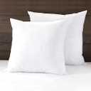 APSMILE Organic 18x18 Feather Down Throw Pillow Inserts Set of 2, 100% Cotton Fabric, Soft Fluffy Square Decorative Pillow Form Core for Sofa, Bed, Couch, Cushion Sham Stuffer (Ivory White)