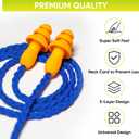 TICONN 100 Pairs Reusable Silicone Ear Plugs for Sleeping Noise Cancelling, Individually Wrapped 25dB NRR Corded Earplugs for Study Concentration Travel (100 Pairs)