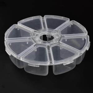 8 Grids Clear Plastic Bead Storage Containers Nail Box Storage Case Container, Floral Pattern Flip Top Jewelry Boxes Organizers for Jewelry Making and CraftsBeads Rings Earrings