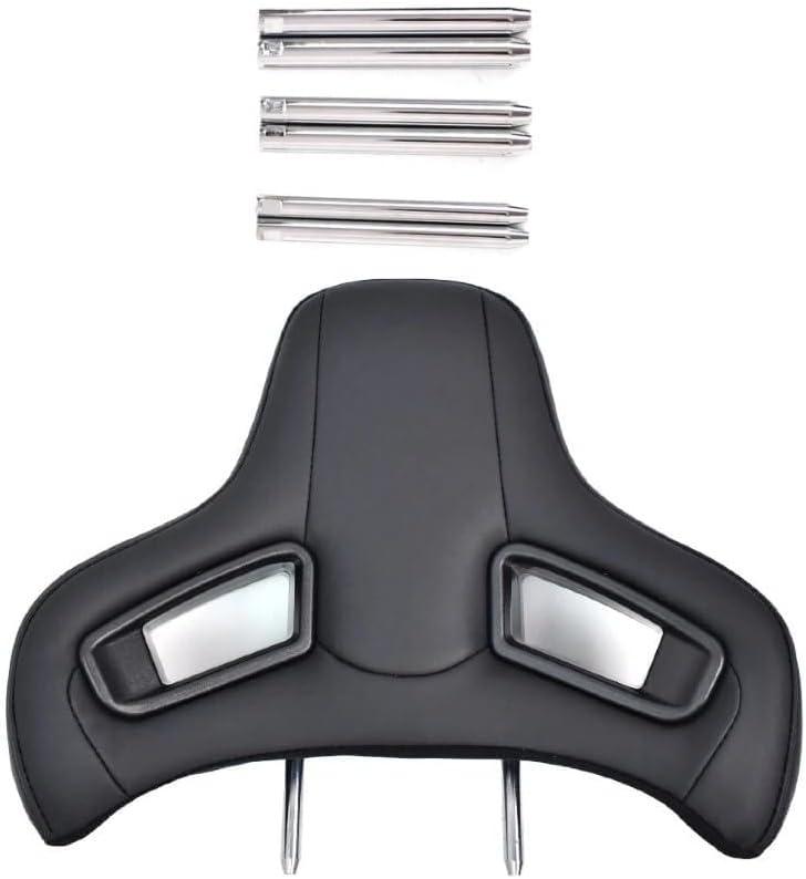 1PC Sport Style Racing Seat Headrest 496 * 386cm Replace Headrest Car Seat Plug-In Detachable Leather High Elasticity Head Res Adjustbale Bottom Distance, 3 Pair rod: 10mm, 12mm, and 14mm