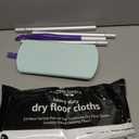 Amazon Basics Wet & Dry Sweeper Kit, 1 Sweeper Handle, 7 Heavy Duty Dry Floor Cloths, 3 Wet Floor Cloths, Pack of 1