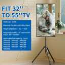 Portable TV Tripod Stand Tilt Mount for 32 to 55 inch LCD LED Flat Screen TV Display Floor Stand