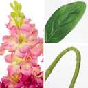 5pcs Delphinium Artificial Flowers Silk UV Resistant Flowers, 25.5" Long Stem Fake Pink Flower for Tall Vase, UV Protected Faux Floral Arrangements for DIY Bouquets Centerpieces Home Wedding Decor