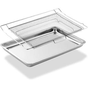Air Fryer Tray Replacement for Frigidaire Oven Parts AIRFRYTRAY 24.1 x 16 Inches 304 Stainless Steel Frigidaire Air Fryer Basket Frigidaire Ready Cook Wall Ovens Air Fryer Rack 1 Set