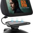 All-New Adjustable Charging Stand for Echo Show 5 (3rd Gen) Tilt + Swivel Stand Multi Angle Rotation Magnetic Anti-Slip Base for Show 5 Compatible with Mobile Phones ,Can charge Headphones (Black)