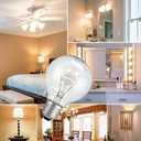 Globe Light Bulbs,G25,40W Incandescent Dimmable, 4000K Soft White Warm Glow, E26/E27 Base, 3.15-inch Crystal Clear Glass for Vanity Bathroom Mirror Pendant Lighting (4)