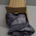 Bedsure GentleSoft Sherpa Fluffy Blanket Twin Size - Fleece Warm and Cozy Throw for Women Gift, Plush & Fuzzy Faux Fur Christmas Blanket for Couch, Sofa, Bed Decor, Tie Dye Design, Grey, 60x80 Inches