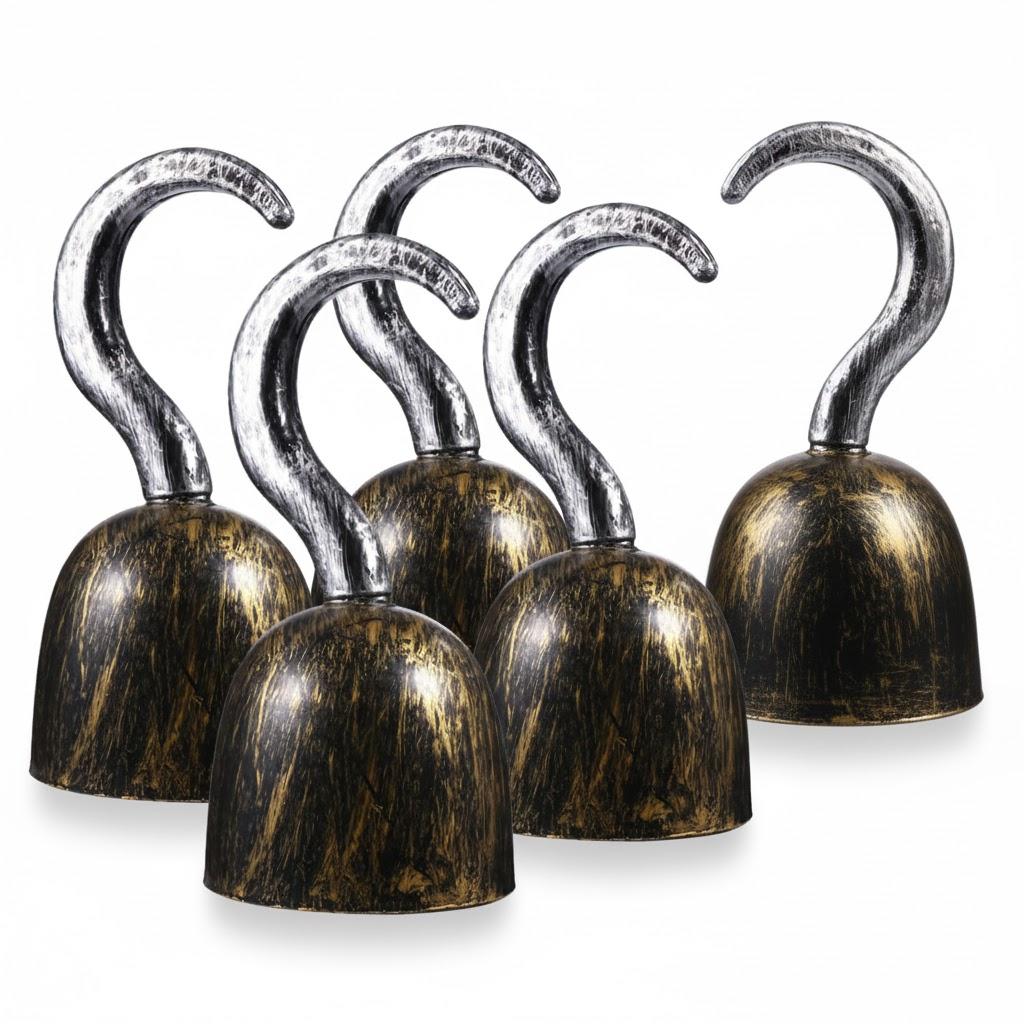 Ciieeo 5pcs Realistic Pirate Hook Toy for Party Pirate Cosplay Props Halloween Decor