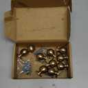 FILTA 10 Pack 1Inch(27mm) Diameter Round Solid Ball Champagne Bronze Cabinet Knobs Drawer Pulls Cabinet Hardware for Kitchen Cabinets and Bathroom Cabinets (Single Hole Knob)