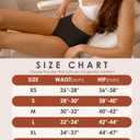Kalapa Seamless Womens Underwear High Waisted No Show Briefs Silky Stretch Breathable Full Coverage Ladies Panties Multi Pack (Black)