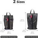 pack all Shoe Bag for Travel, Water-Resistant Shoe Pouch for Gym, Odor-Resistant Soccer Cleats Bag for Sport (Dual Pocket Version)
