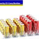 AMLLLC Drink Dispenser for Fridge,Automatic Pusher Glide Soda Can Dispenser for Refrigerator and Adjustable Width - Storage 25 Cans