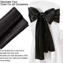 B-COOL Black Table Runner 16 Pack Satin Table Covers Long Silk Smooth Fabric for Wedding Birthday Party Banquet Table Decorations 12x108 inch