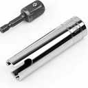 Fits Coleman Fleetwood Pop-Up Camper Crank Handle Replacement  3/8" Socket Adapter, Chrome-Plated Drill Attachment for Lifting Camper Roof