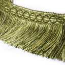 BEL AVENIR Brush Fringe Trim Basic Trim Collection 6.5 Yard x 3.54 Inches (Green)