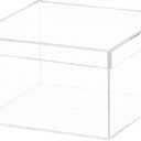 Dayaanee Clear Acrylic Box with Lid, Clear Acrylic Plastic Square Cube Containers Storage Box 7.9x7.9x7.9 Inches/200X200X200mm for Candy Pill and Tiny Jewelry Home and Outdoor