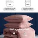 TUMEI 3PCS Velvet Duvet Cover King, Comforter Duvet Cover Set King Size, Luxury Bedding Soft Fluffy Velvet Zipper Closure, Blush Pink (King, No Comforter)