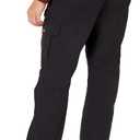 Wrangler Authentics Mens Relaxed Fit Stretch Cargo Pant (Black)