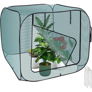 1Pcs 47 x 47 x 43in Pop-up Garden Mesh Plant Cover,Large Pest Guard Cover,Plant Gardening Net Cover with Zip and Stakes for Protecting Vegetable Fruits Plant from Birds Insects