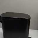 Cesun Small Bathroom Trash Can with Lid Soft Close, Step Pedal, 6 Liter / 1.6 Gallon Stainless Steel Garbage Can with Removable Inner Bucket, Anti-Fingerprint Finish (Matt Black)