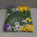 Artificial Pansies Flowers for Outdoors, 24 Pcs Faux Silk Pansy Flower UV Resistant Fake Plants for Outside Planter Porch Yard Patio Home Decor, Yellow White Purple, 24
