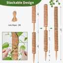 49 inch Tall Moss Pole for Plants, SproutMaven 4 Pieces of 16 Inch Monstera Moss Pole kit for Indoor Outdoor Climbing Plants Lianas to Grow Upwards