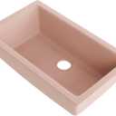 Novatto Single Bowl Granite Composite Undermount Kitchen Sink in Wheat