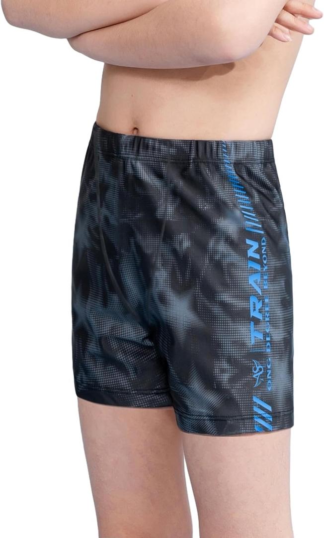 Angel season Swim Jammers Youth Boys Racing Training Swimsuit Pool Training Athletic Swim Shorts for Kids Size 7-14