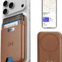 ESR Geo for MagSafe Wallet with Full Find My Functionality, RFID Blocking, 5 Cards Holder for Phone Case, Strong Magnetic Wallet for iPhone 17/16/15/14/13/12 Series, Not for 13/12 Mini, Brown