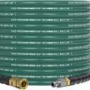 3/8" 4800PSI Pressure Washer Hose 50FT with 360 Swivel Quick Connect, Flexible Kink Resistant Steel Wire Braided & Durable Rubber for Hot/Cold Water, Power Washer Hose With M22 14mm Adapter