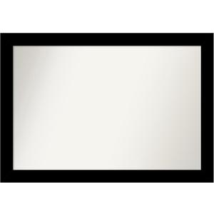 Amanti Art Black Bathroom Mirror for Over Sink, 23x33 Custom Made Brushed Black Rectangle Vanity Mirror, Large Modern Wood Frame, Hangs Horizonally and Vertically, Wall Decor