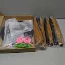 Maiteenly 24 Pcs Halloween Wizard Party Decoration Pink Green Glasses Witch Hat Broom Crown Pentagram Star Wand Princess Party Favor