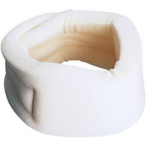 Carex Cervical Collar For Neck Pain - Neck Brace For Neck Pain Relief - Neck Collar After Whiplash or Injury, Made Of Soft Cotton White