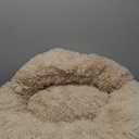 Donut Dog Bed - Premium Comfort for Anxiety Relief - Fluffy & Calming Design with Ultra-Plush Support | Cozy Round Dog Bed with Super Soft Circle Style (Size M Beige)