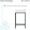 Swiss Madison Pierre 19.5 Single, Freestanding, Open Shelf, Matte Black Frame Bathroom Vanity