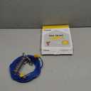 Petbobi Dog Tie-Out Cable 20ft -Heavy Duty Dog Lead Up to 120 lbs, Outdoor Leash Metal Cable with Shock Spring 360 Swivel Clips, for Yard Camping, Fit Small Medium Large Pets, Blue