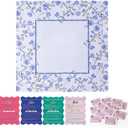 31.5in Large Blue Mahjong MatAnti-Slip, Noise-Reducing Table Cover for Mahjong, Poker, Board Gameswith 4 Mahjong Shuffle Cards with Rules and 25 Scratch Off Crads Mahjong Party Supplies