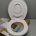 Little2Big Toilet Seat with Built-In Toddler Potty Training Seat, Slow Close, Easy to Install, ROUND, White