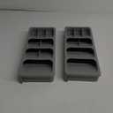Faridabio Silverware Drawer Organizer Set of 2, Expandable Cutlery Tray for Kitchen, Adjustable Utensil Tray Cutlery Holder, Compact Plastic Storage for Spoons Forks Knives, Grey