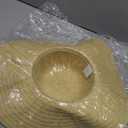 23" circ. Bride's Wedding Reception & Shower Straw Sun Hat (Beige)