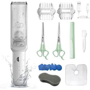Baby Hair Clippers Set, Ultra Quiet Hair Trimmer with Vacuum for Infant, Toddler and Kids, Waterproof & Rechargeable Cordless Hair Cutter, Including Hair Cutting Scissors and Comb